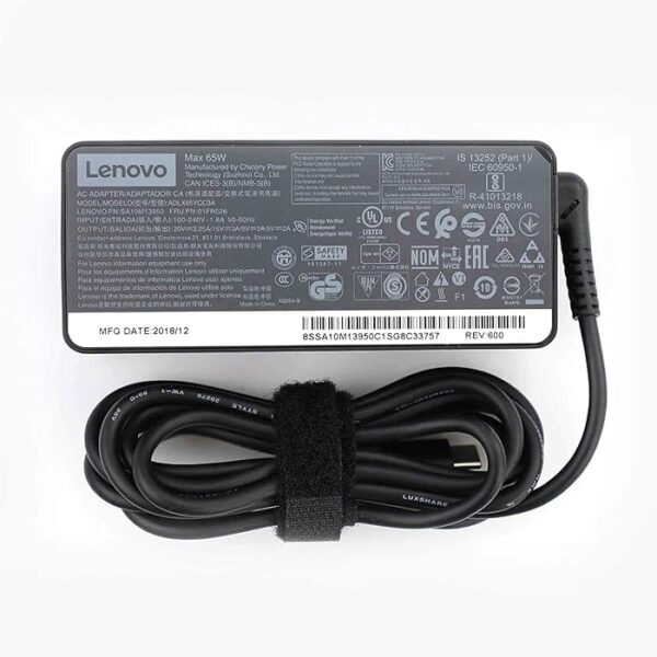 71FANHRh6L.SS700.jpg Lenovo 65W 20V 3.25A Standard USB Type-C OEM Original Adapter - Brown Box Packed