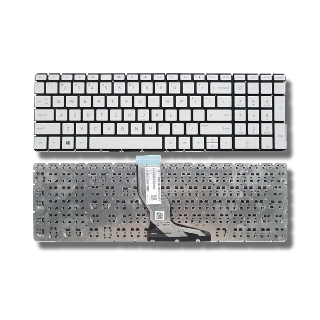 Premium Replacement Keyboard for HP 250, 255, 256 G7 Laptops – Silver - Non Backlight