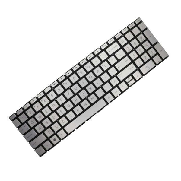 Premium Replacement Keyboard with Backlit for HP 250 255 256 G7 Laptops – Silver Color
