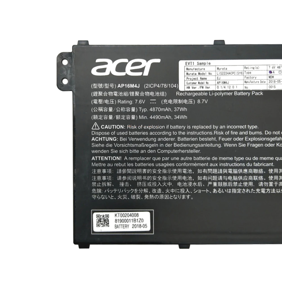 New-Project-2025-03-10T223736.914.jpg Acer OEM Original AP16M5J Battery for Acer Aspire 3 A315-32 Laptop - 7.7V 37Wh | 100% Relaible Power Solution