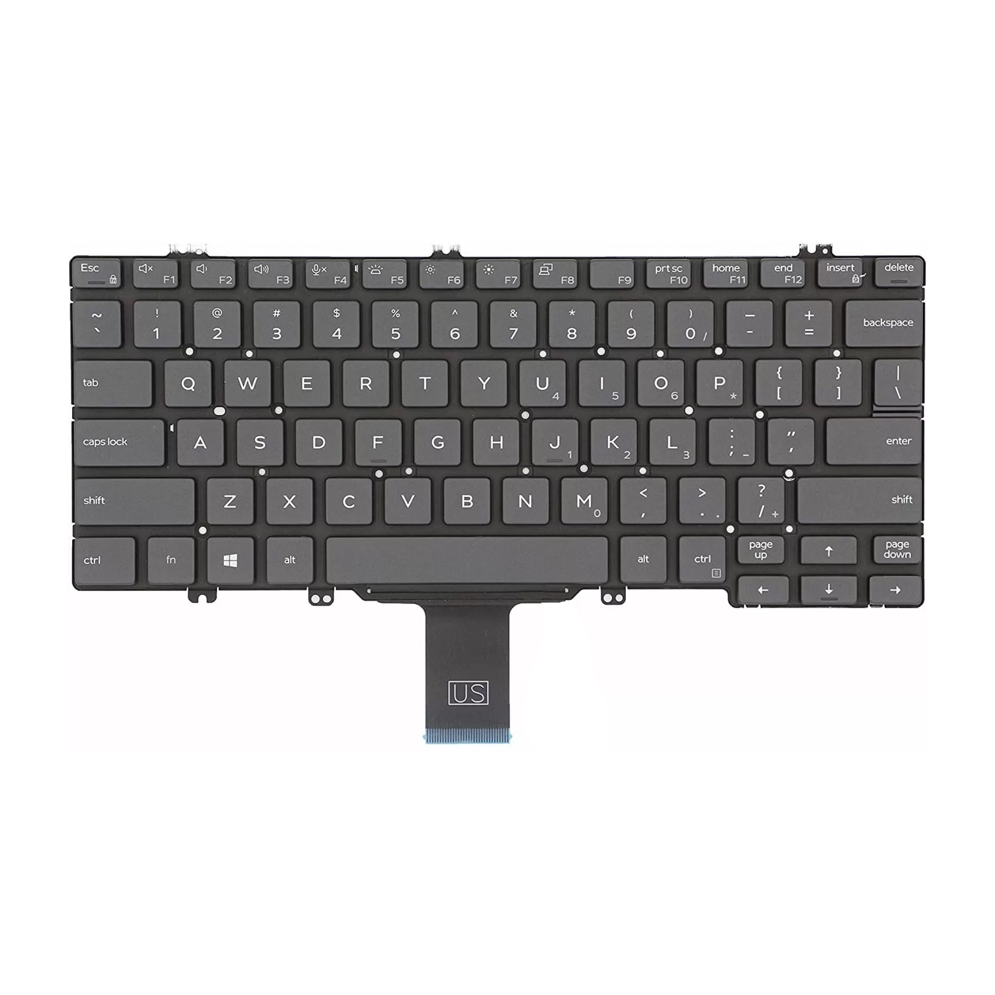 New-Project-2025-03-21T143841.520.jpg Replacement Keyboard for Dell Latitude 5300, 7300, 5310 Laptop - NON-Backlight (US Layout, Black) - 100% Typing Solution