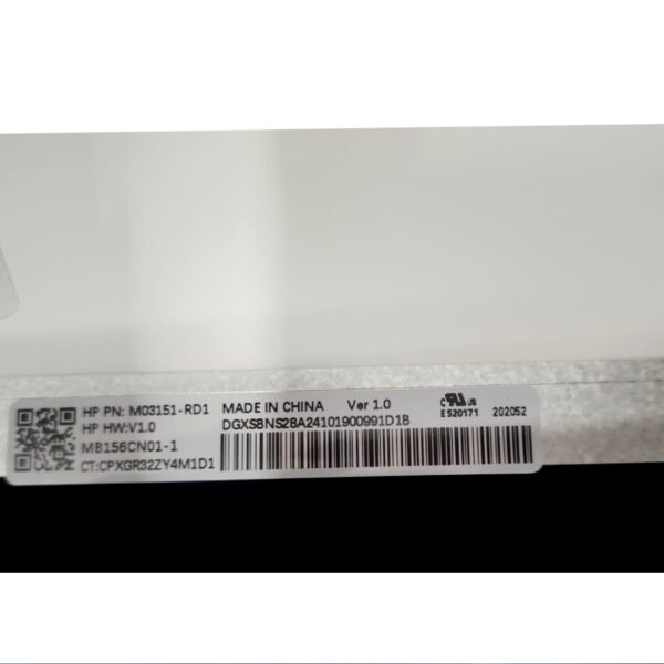 HKC MB156CN01-1 15.6 Inch 30 Pin 2 Lane eDP IPS Screen – No Bracket