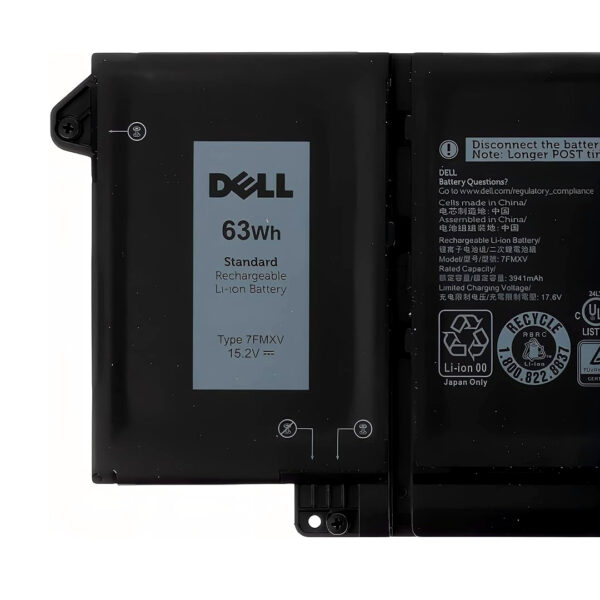 Dell 7FMXV OEM Original 63Wh Battery for Dell Latitude 5320 7320 - OEM Brown Battery