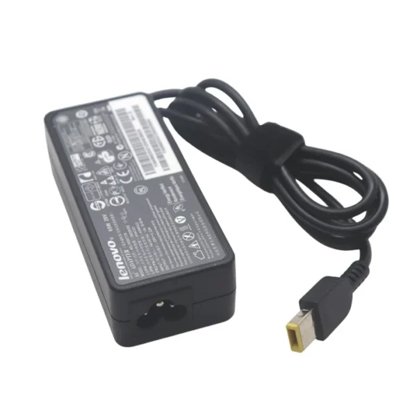 Lenovo 20V 3.25A, 65W OEM Original Adapter - Yellow USB Tip (Brown Box Packed)